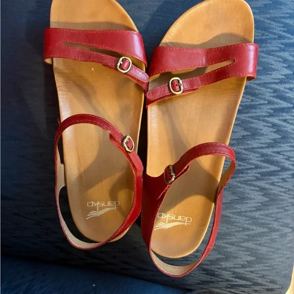 Dansko Shoes Dansko Womens Red Sandals Poshmark